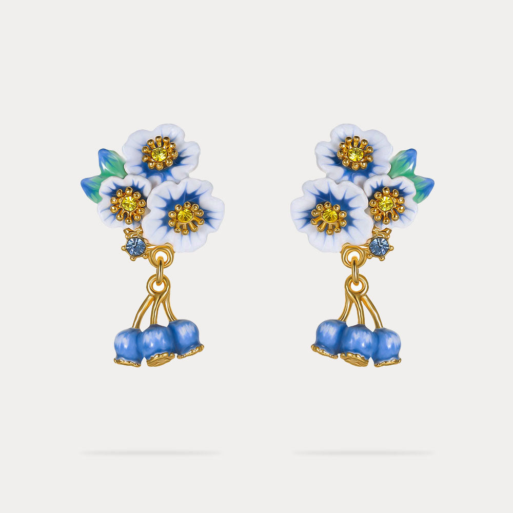Blueberry Flower Earrings