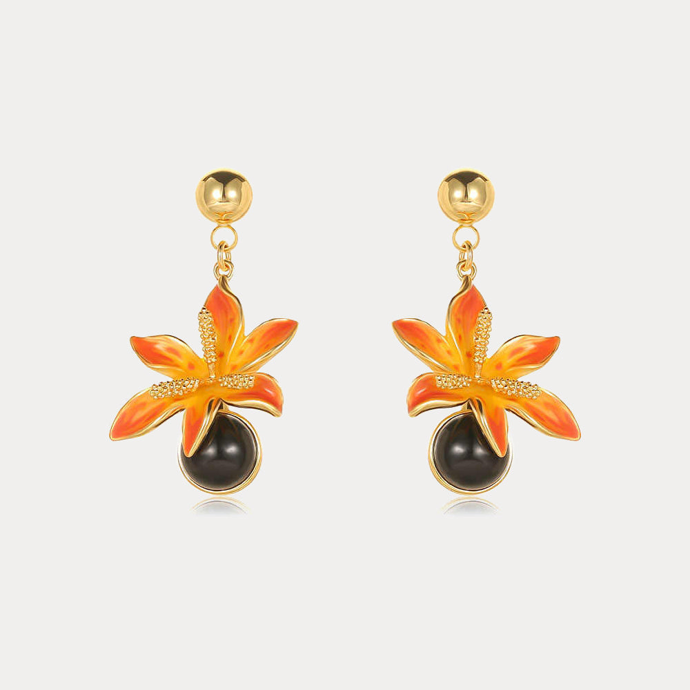 Blackberry Lily Earrings
