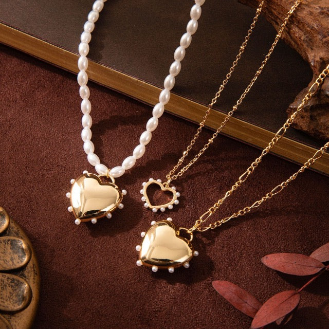 Pearl Heart Necklace