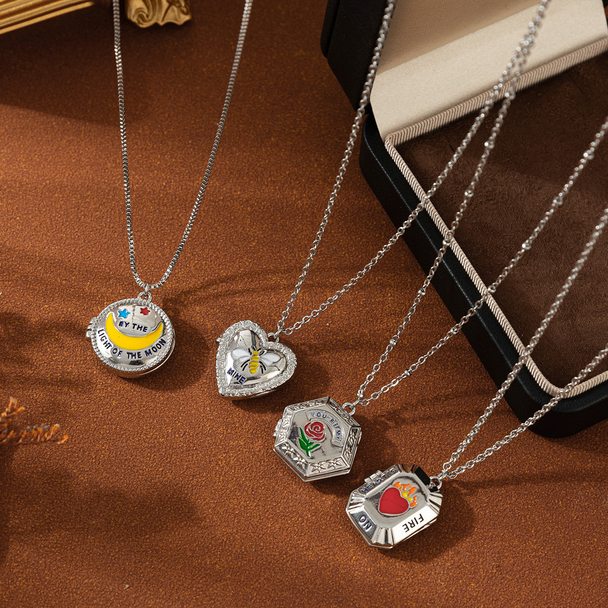 Y2K Locket Pendant Necklace