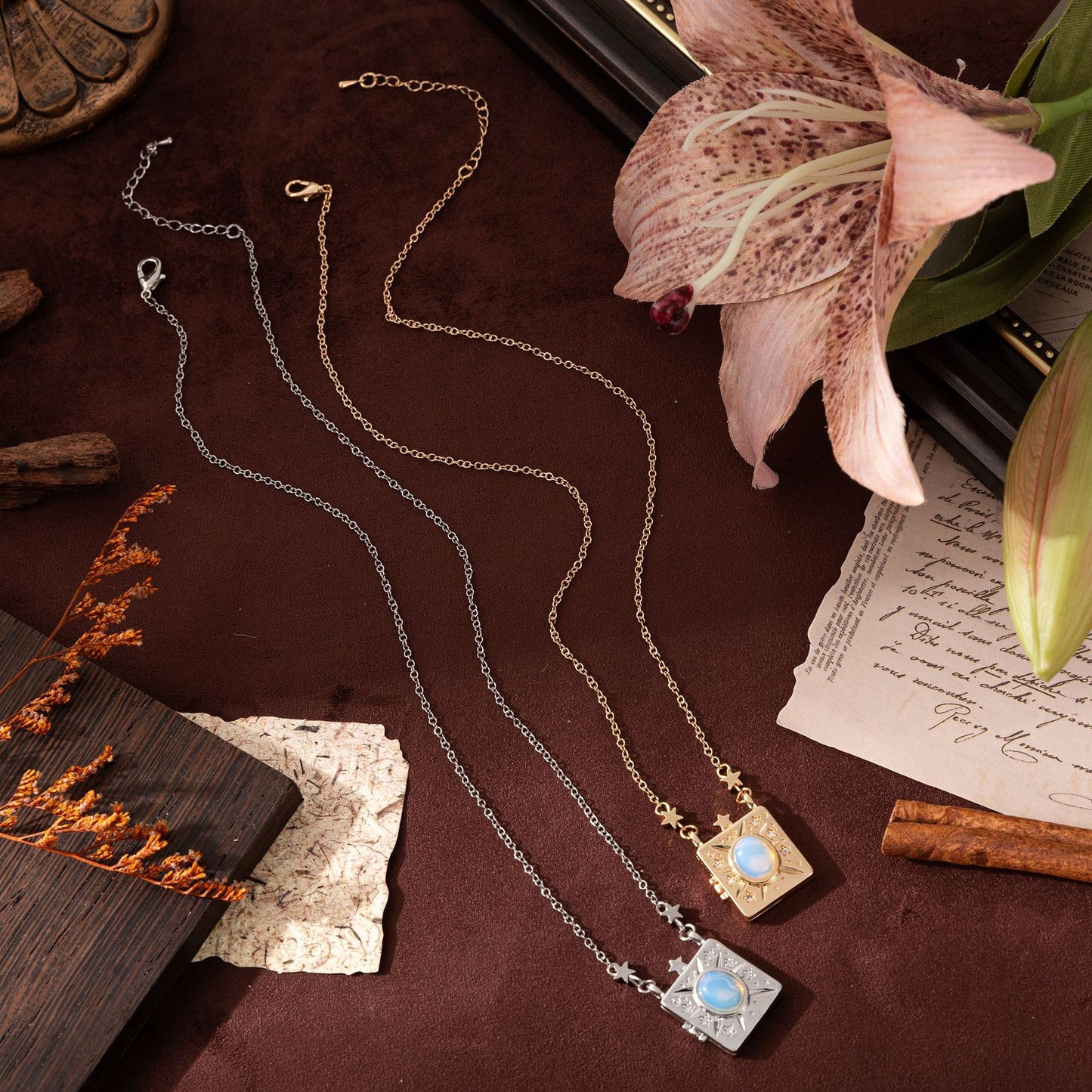 Celestial Locket Pendant Necklace