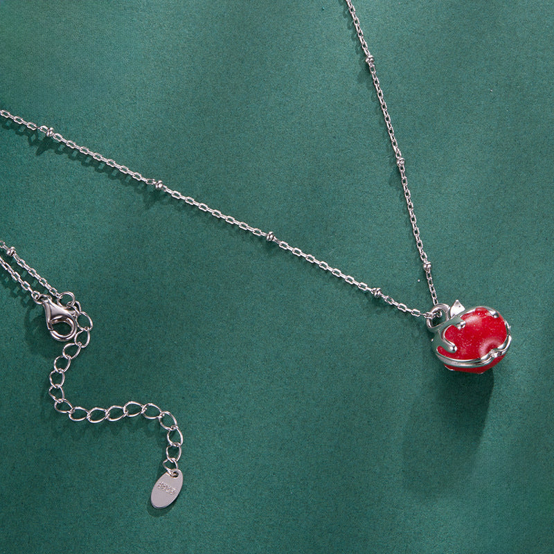 Christmas Apple Locket Necklace