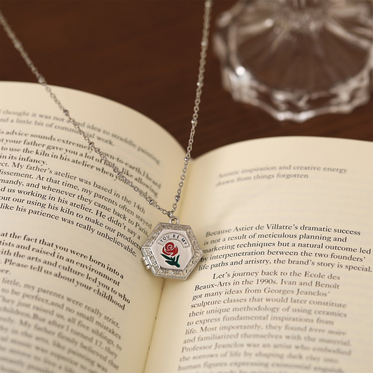 Y2K Locket Pendant Necklace