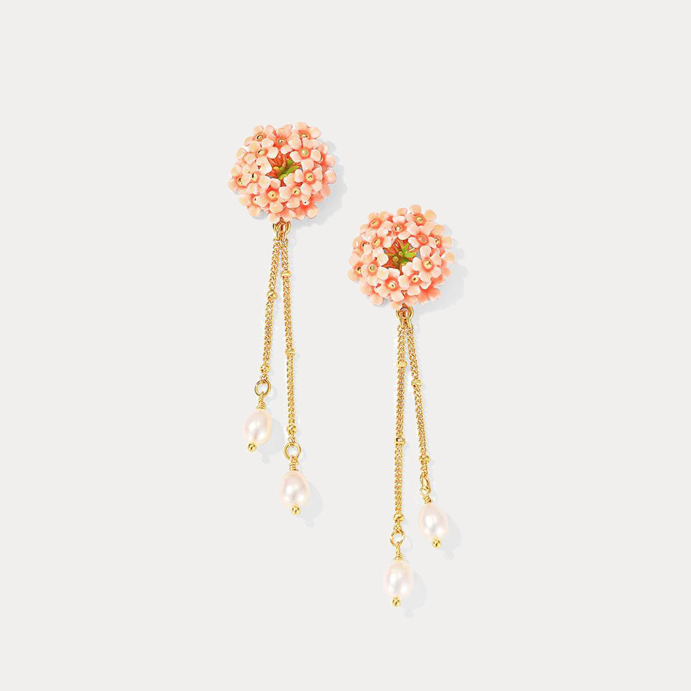 Pink Verbena Earrings
