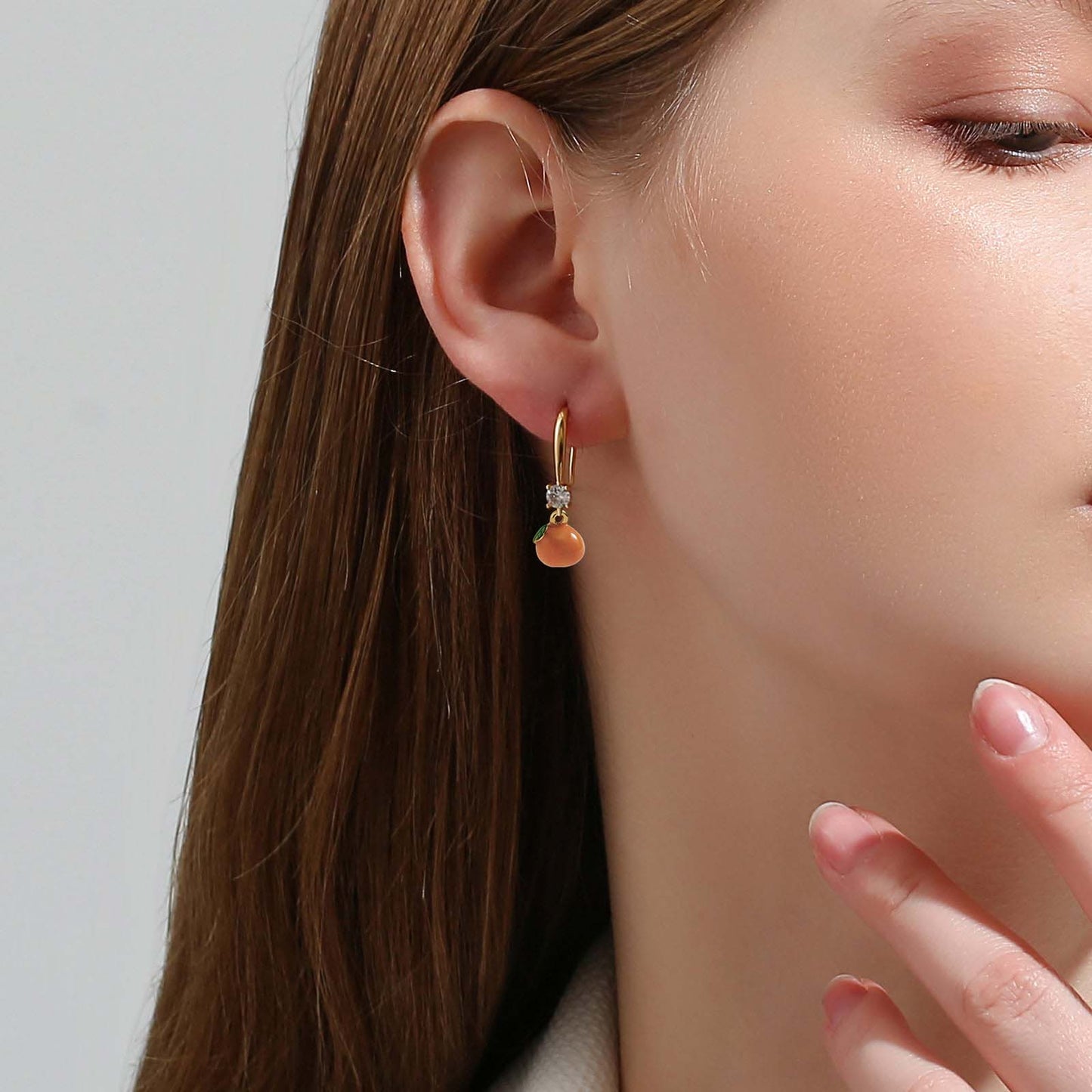 Orange Hoop Earrings