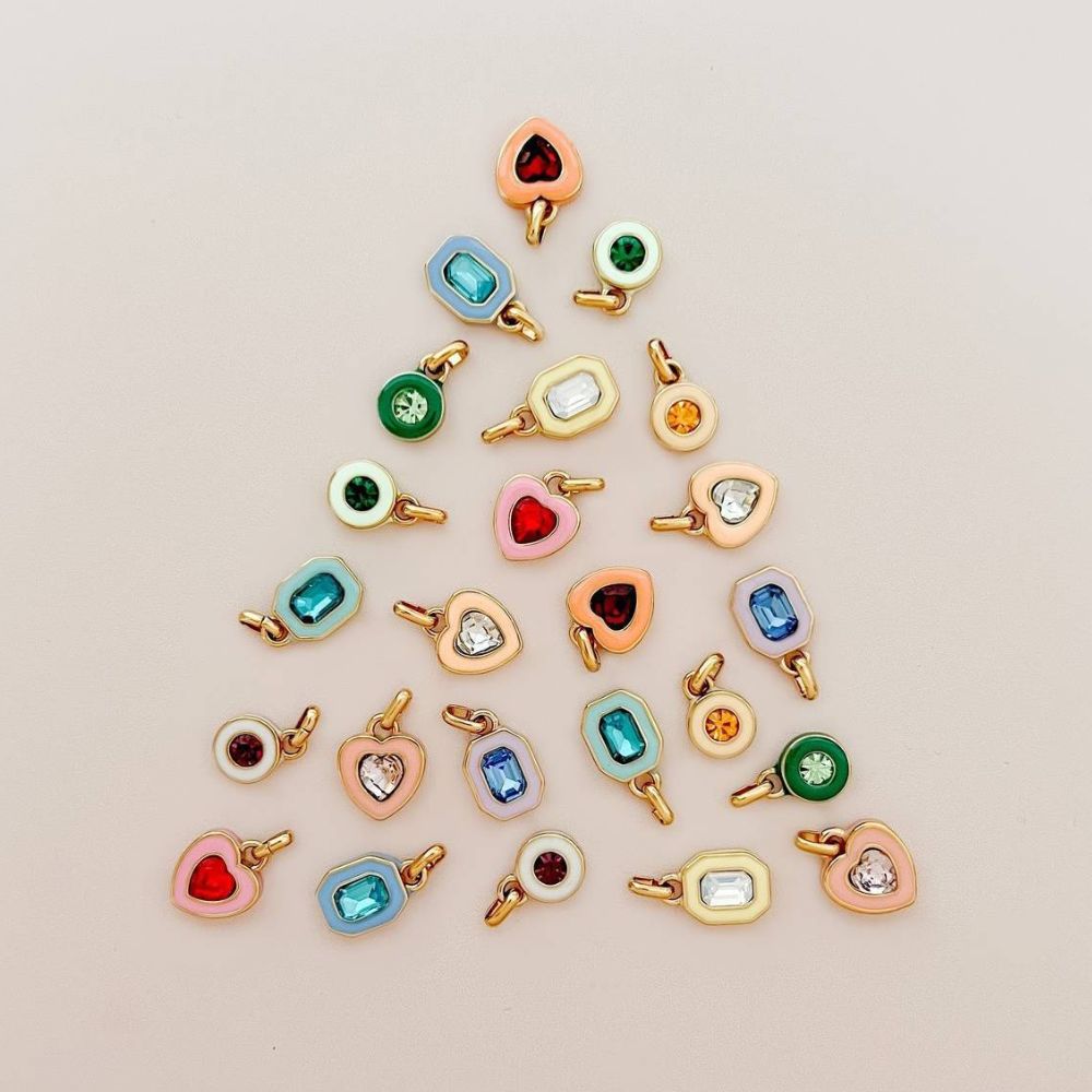 Personalized Birth Stone Charm Holder Necklace