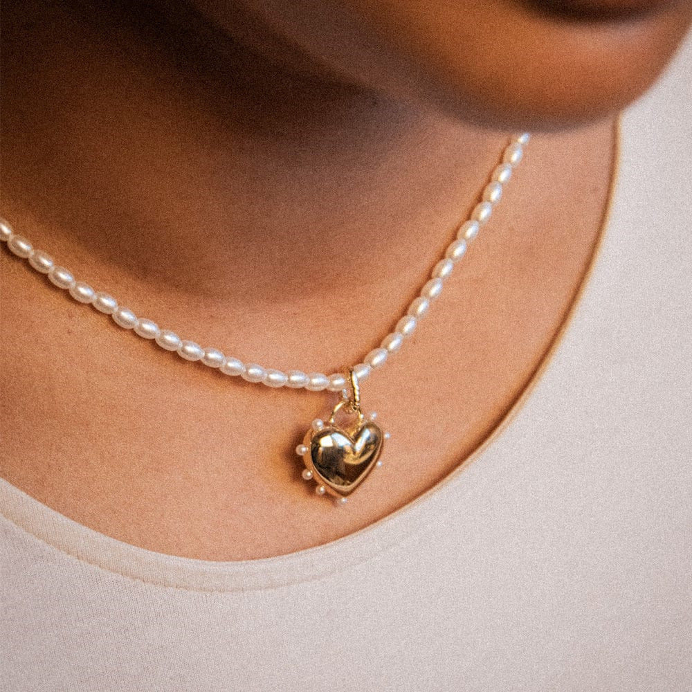 Pearl Heart Necklace