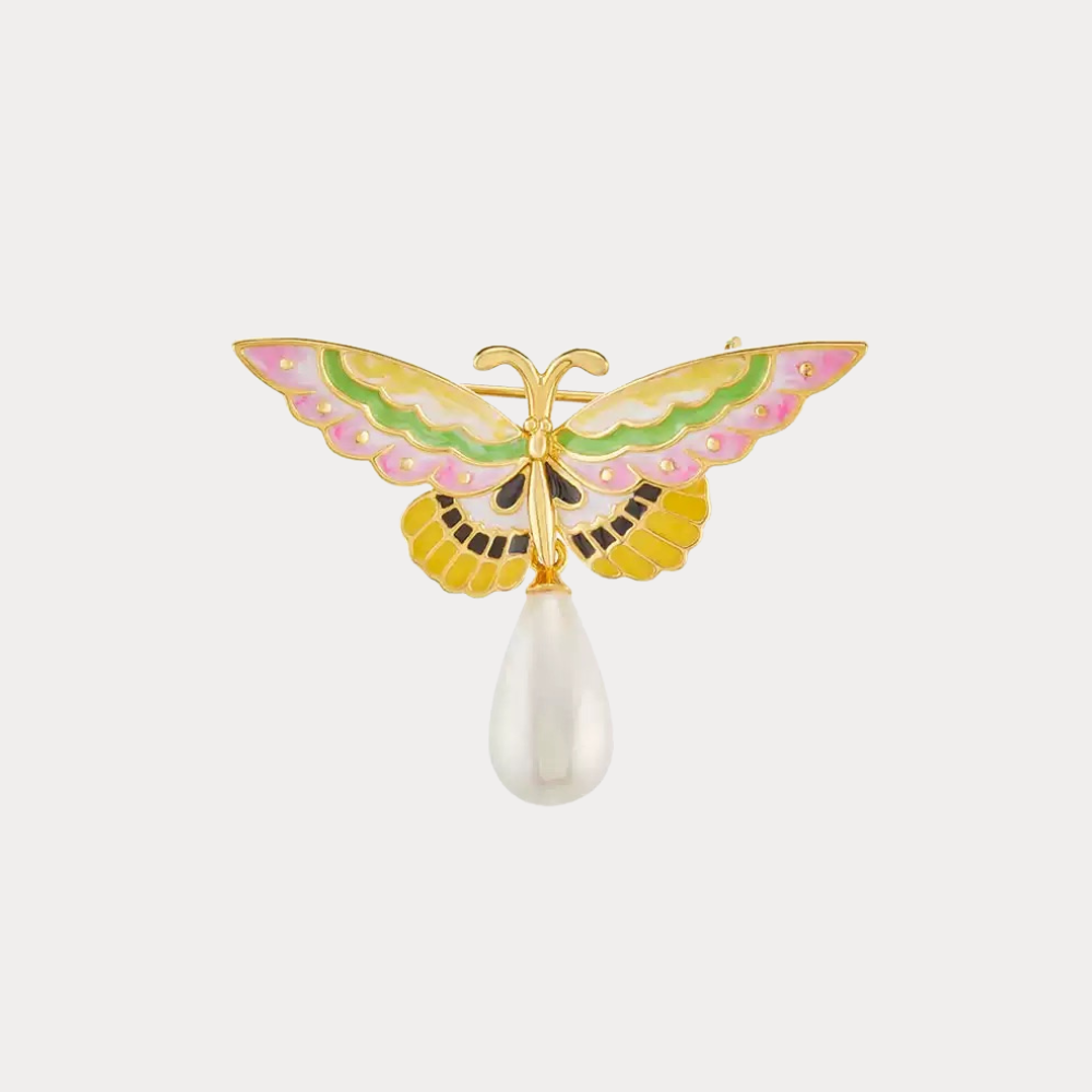 Butterfly Pearl Brooch