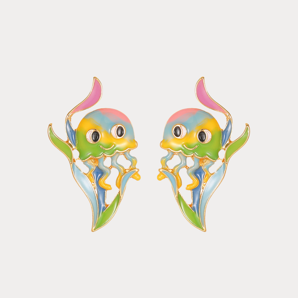 Rainbow Jellyfish Earrings