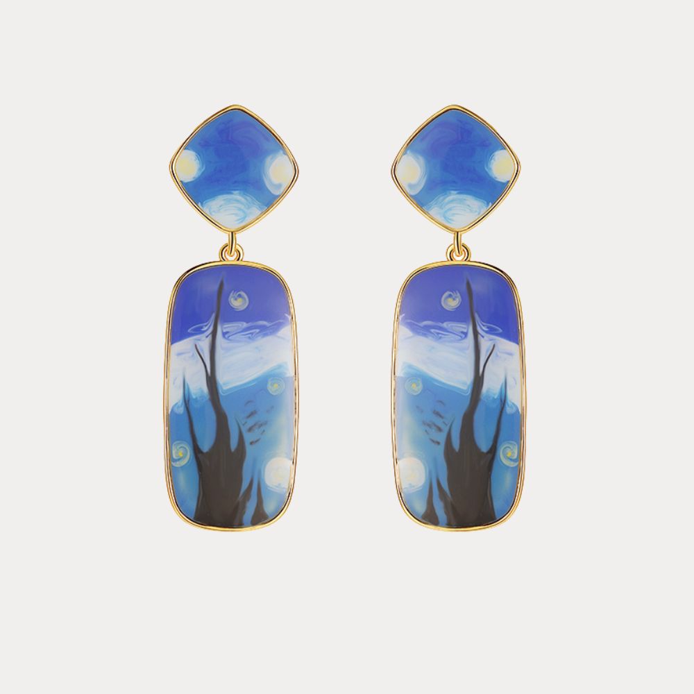 Blue Starry Night Earring