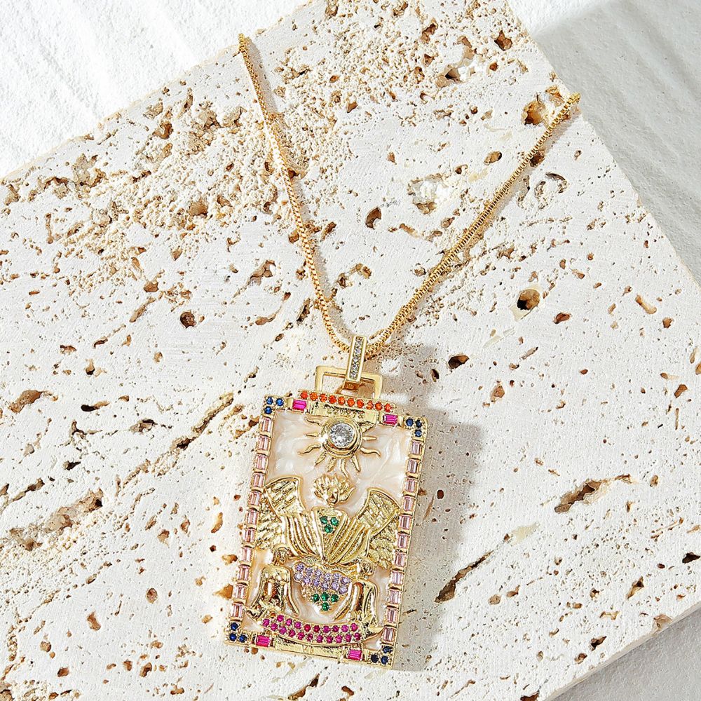 Tarot Card Necklace - The Lovers