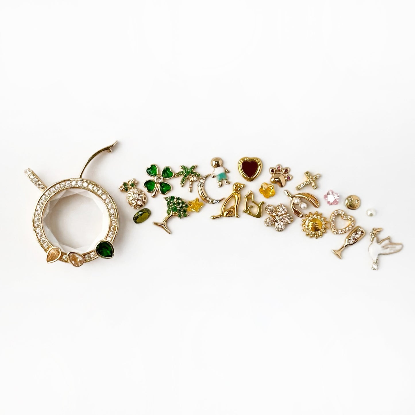 Personalized Gem Drop Charm Box Necklace