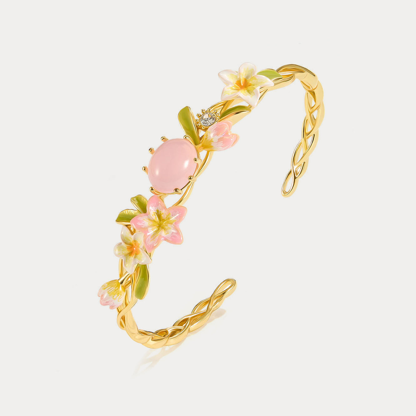 Plumeria Bangle Bracelet