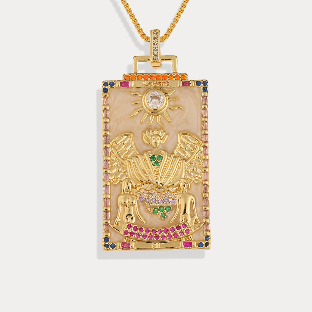 Tarot Card Necklace - The Lovers