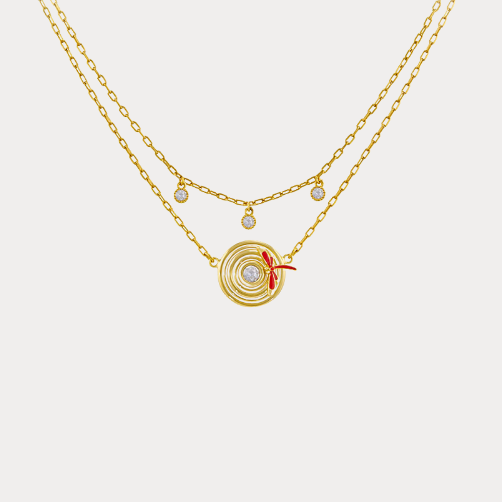 Aqua Dragonfly Necklace