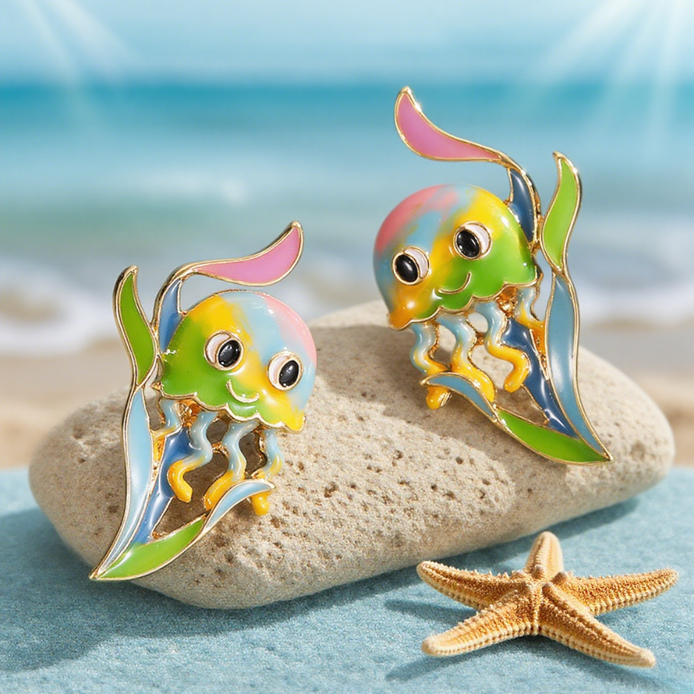 Rainbow Jellyfish Earrings