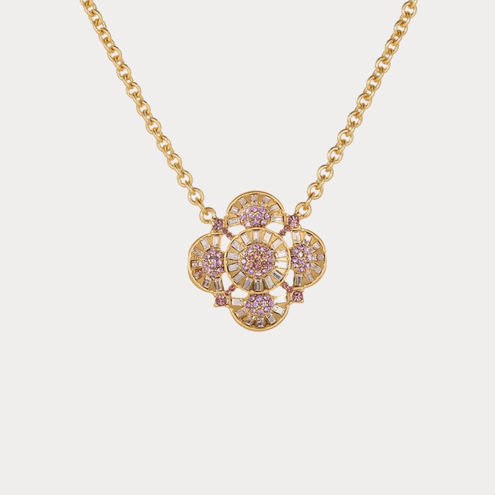 Vintage Radiant Clover Necklace