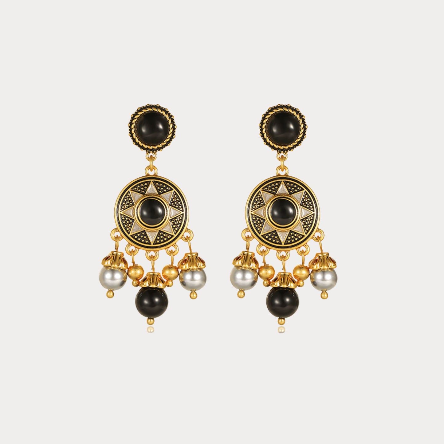 Vintage Eight-pointed Star Earrings