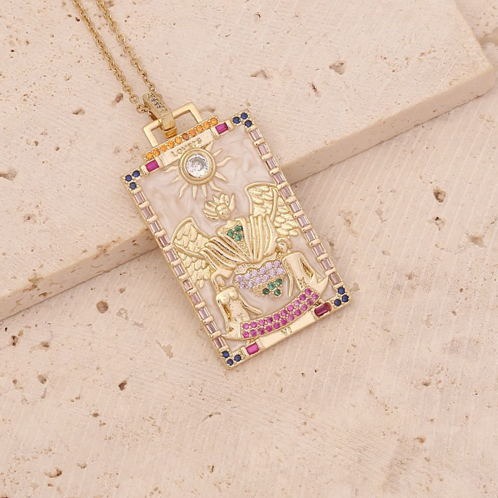 Tarot Card Necklace - The Lovers