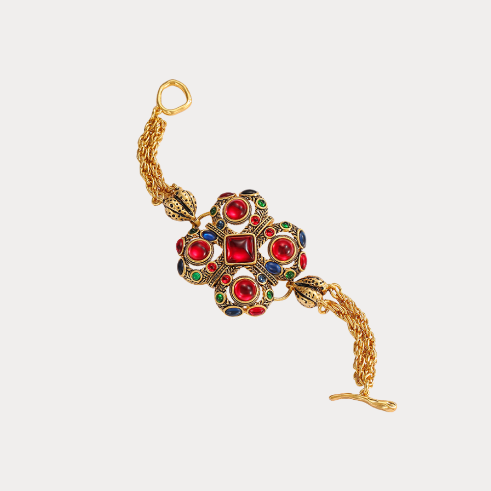 Vintage Scarlet Charm Bracelet