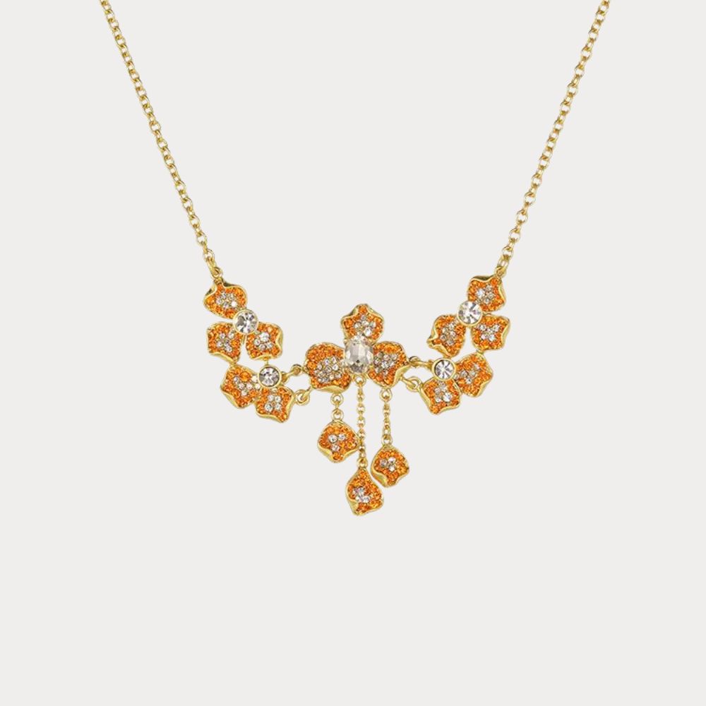 Vintage Blossom Tassel Necklace
