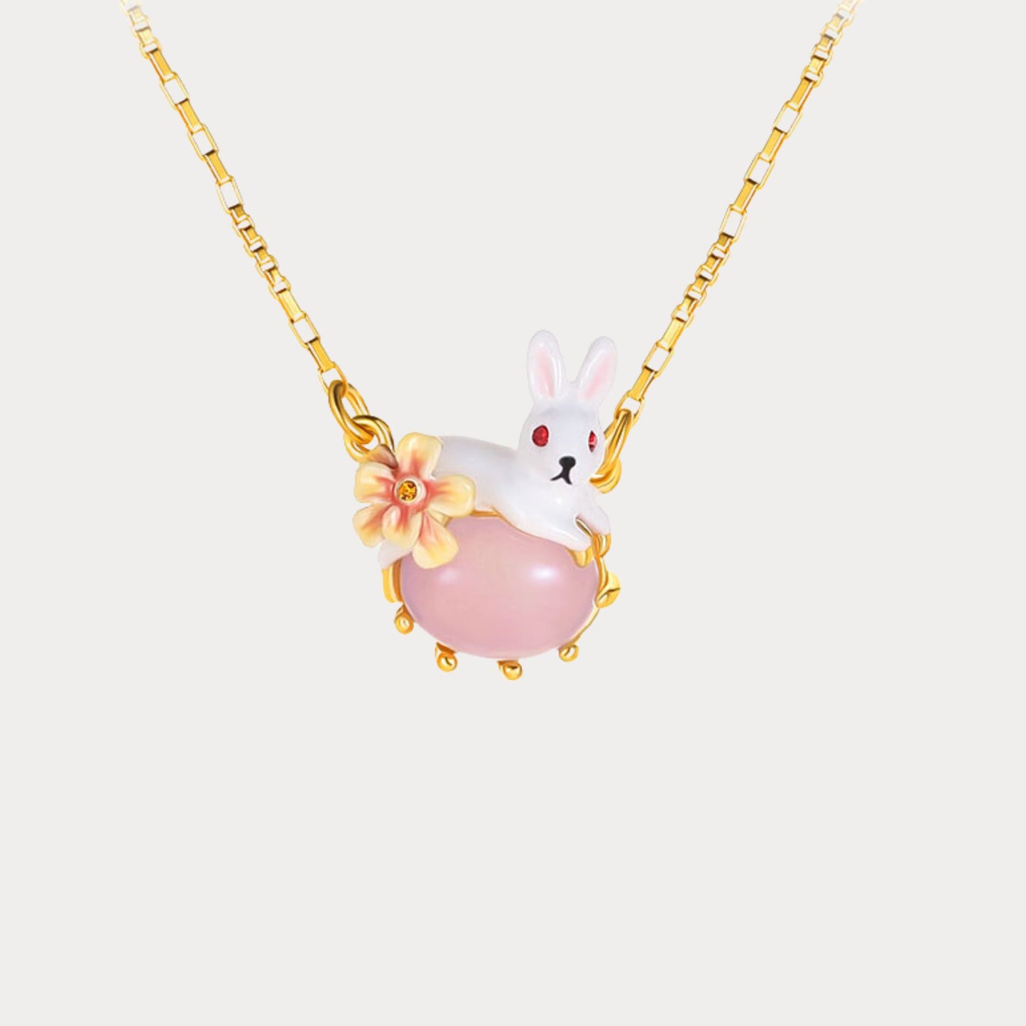 Blossom Bunny Charm Necklace