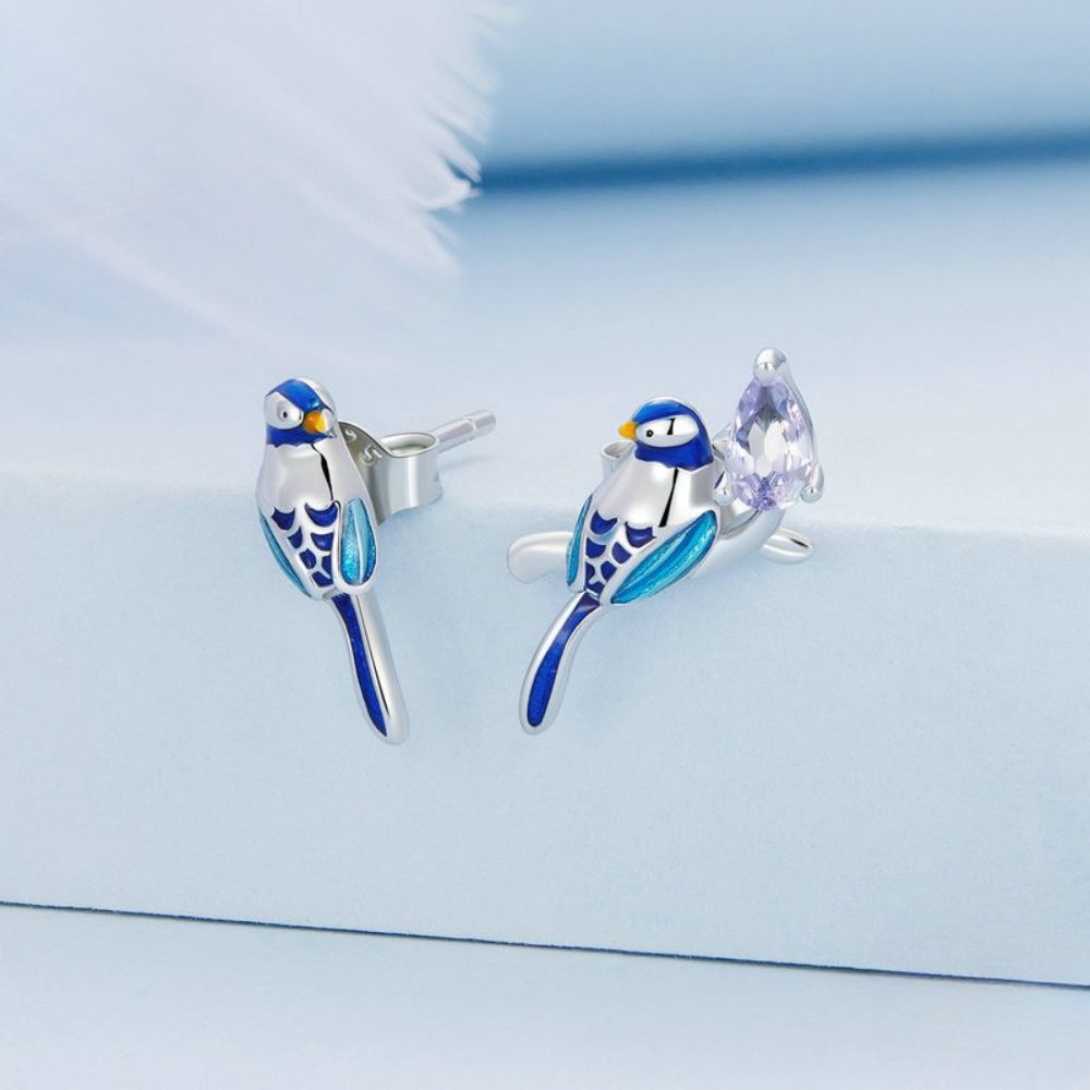 Blue Bird Earrings