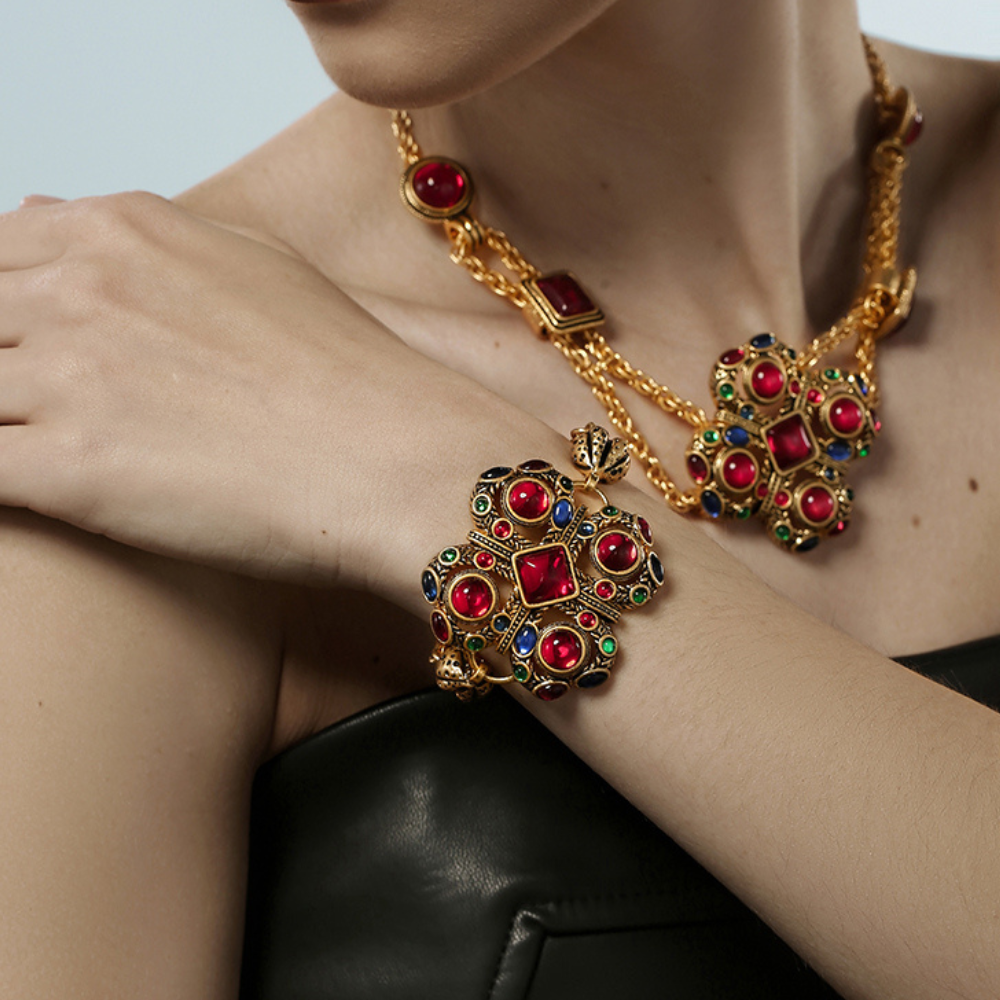 Vintage Scarlet Charm Bracelet