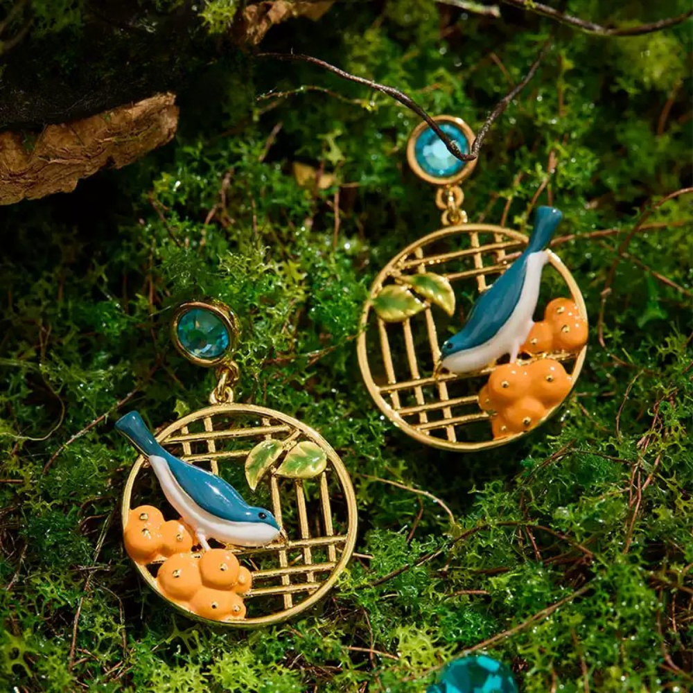 Magpie & Persimmon Earrings