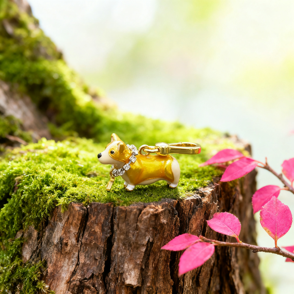 Golden Puppy Pendant