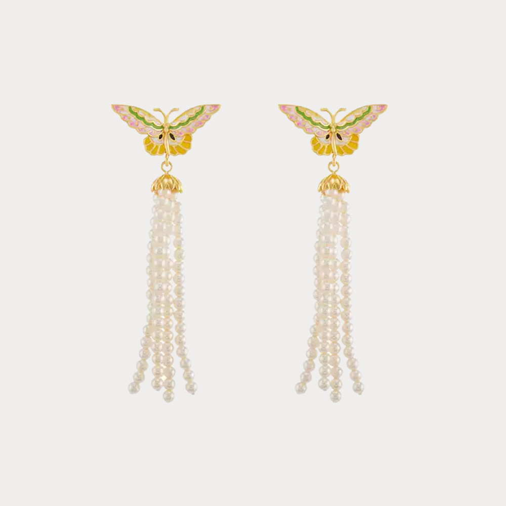 Butterfly Tassel Earrings