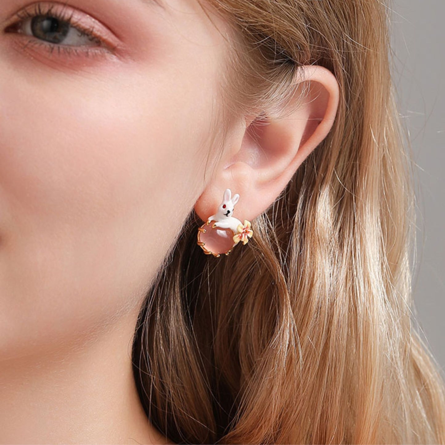 Blossom Bunny Charm Earrings