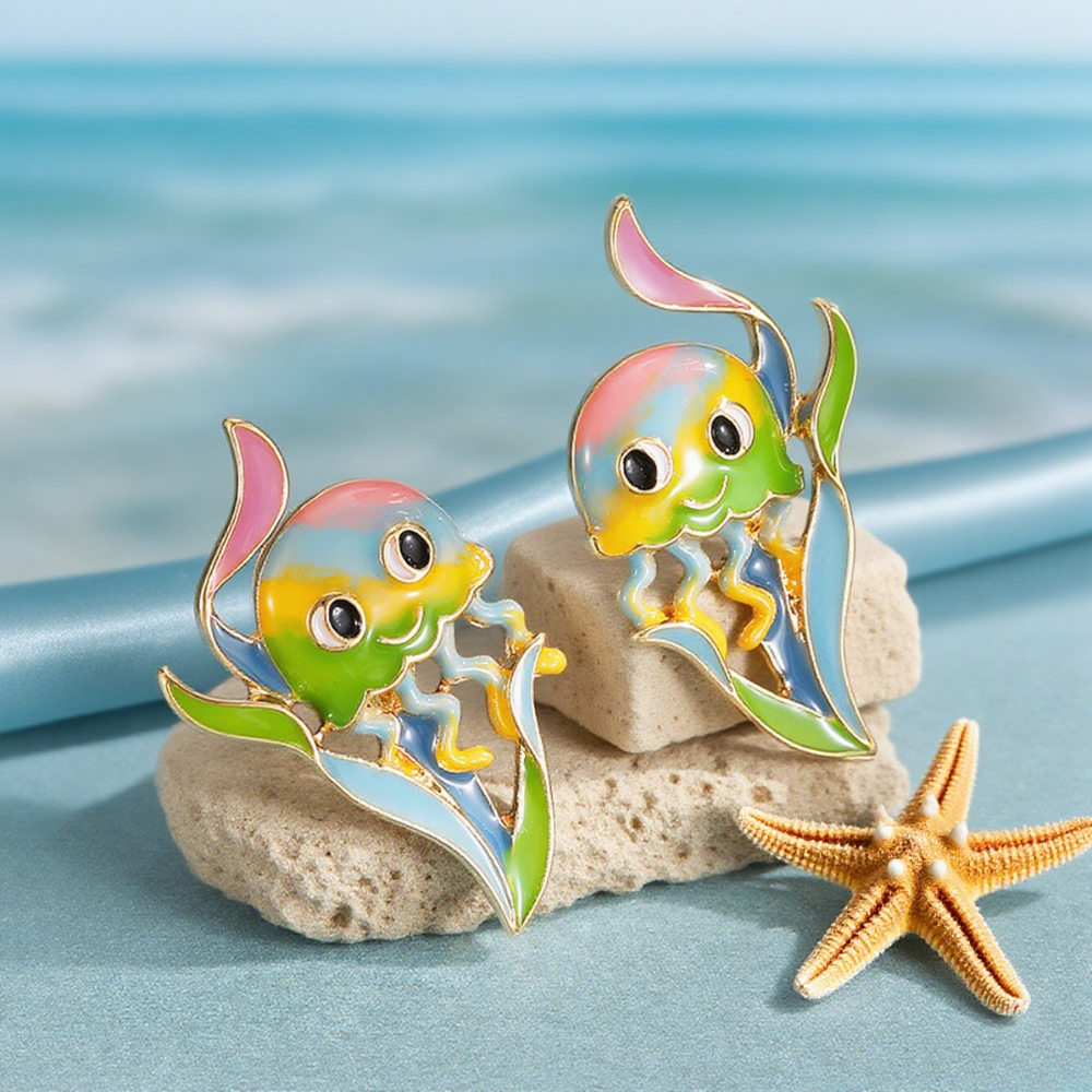 Rainbow Jellyfish Earrings
