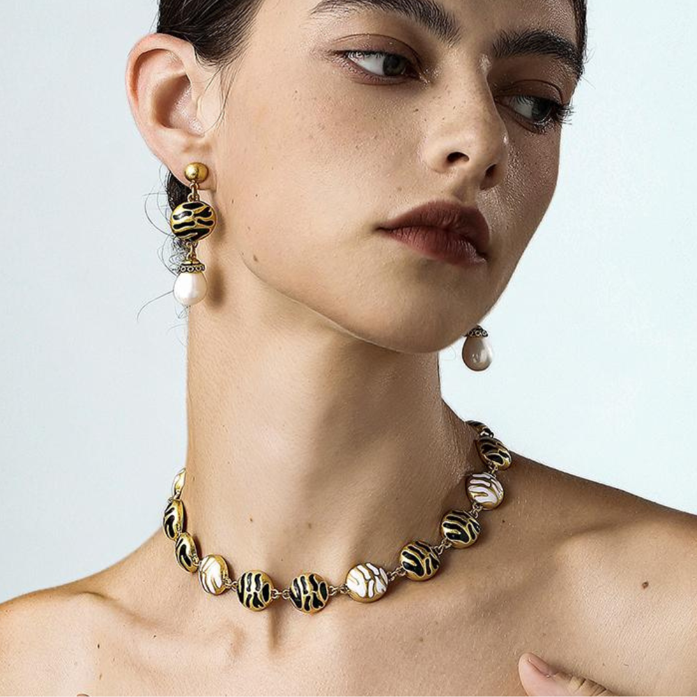 Vintage Stripe Necklace