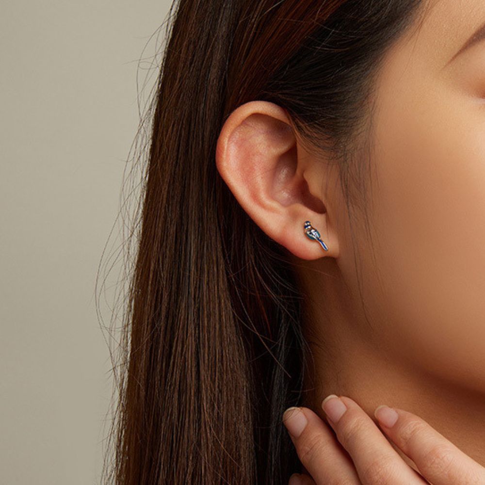 Blue Bird Earrings