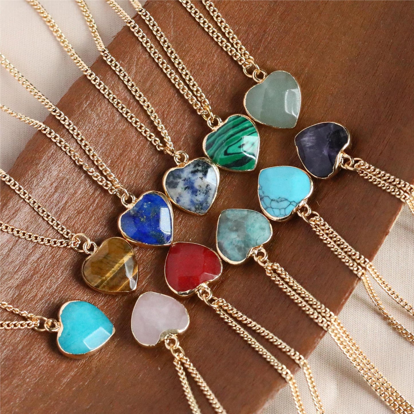 Birth Stone Heart Necklace
