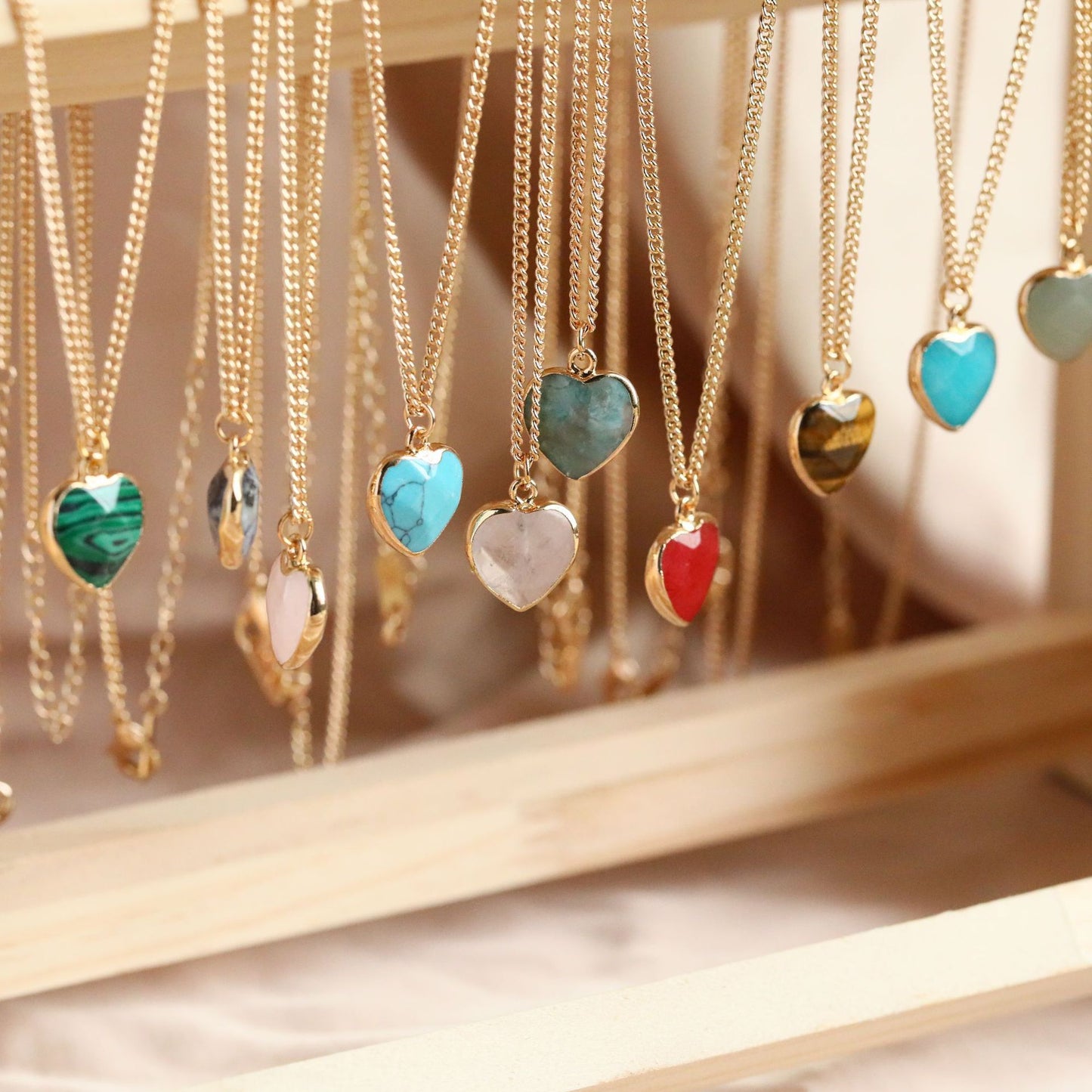 Birth Stone Heart Necklace