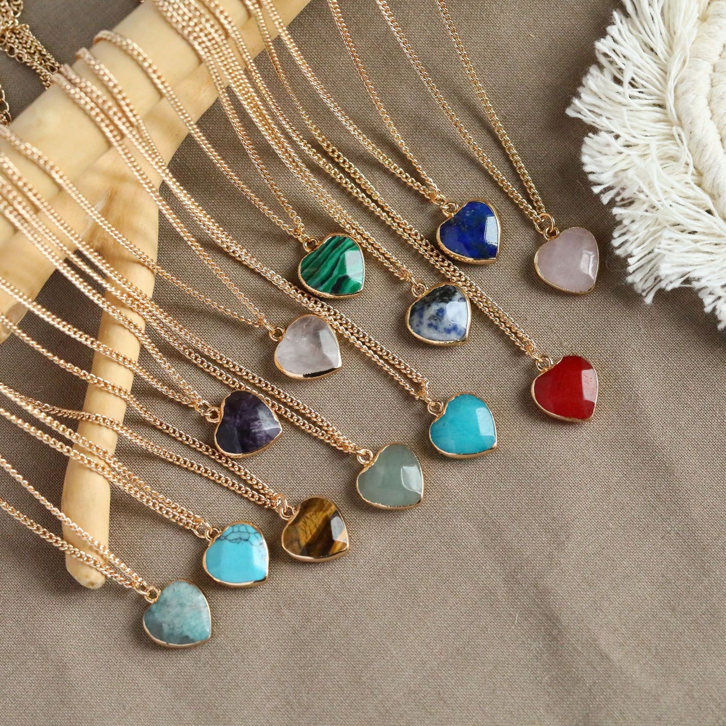 Birth Stone Heart Necklace