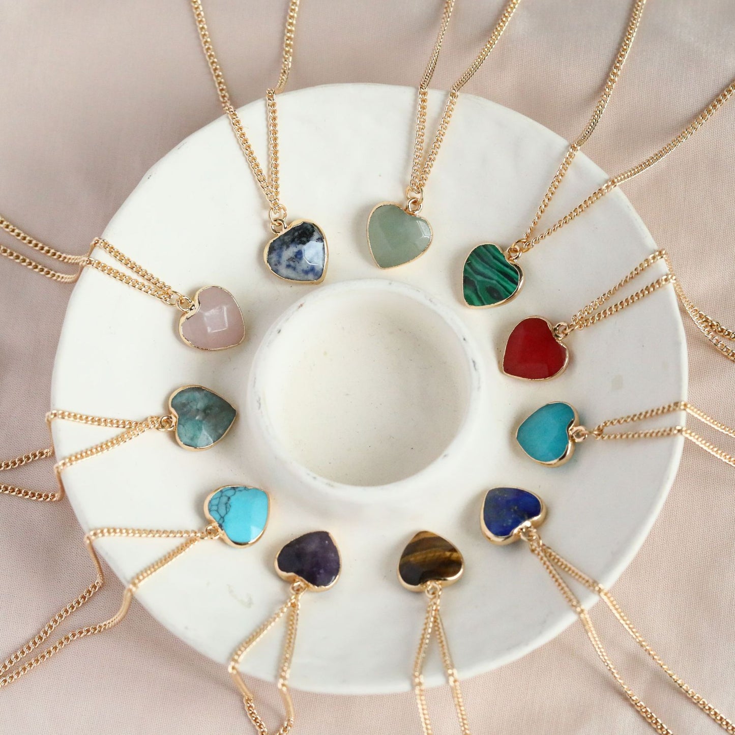 Birth Stone Heart Necklace