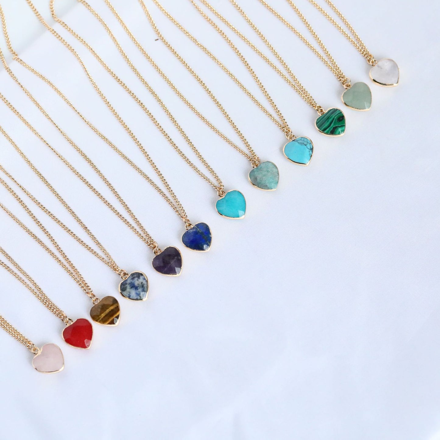Birth Stone Heart Necklace