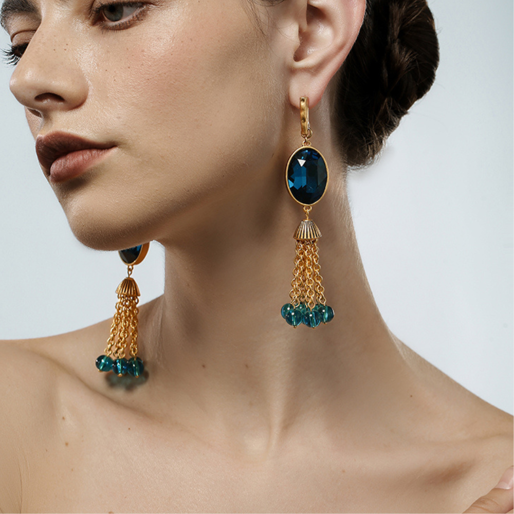 Vintage Tassel Beaded Earrings