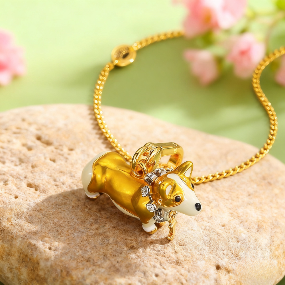 Golden Puppy Pendant