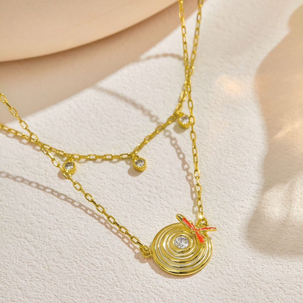 Aqua Dragonfly Necklace