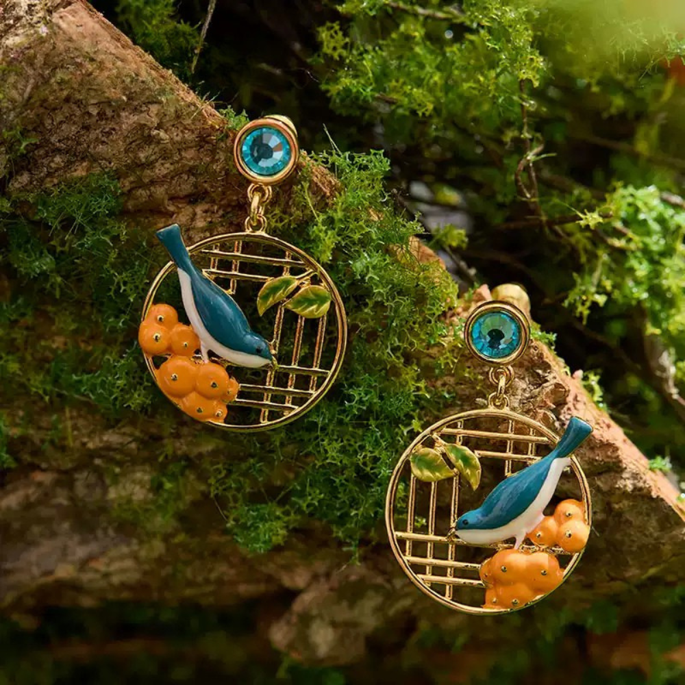Magpie & Persimmon Earrings