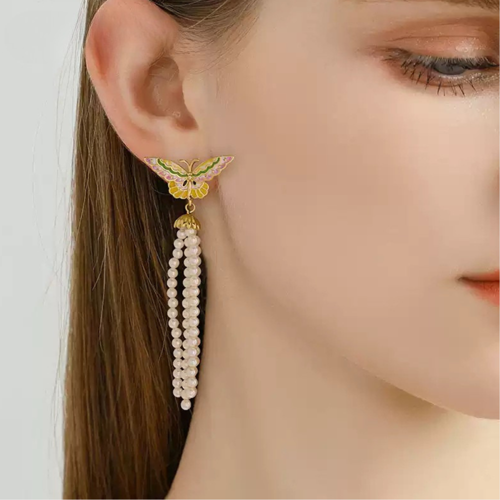 Butterfly Tassel Earrings