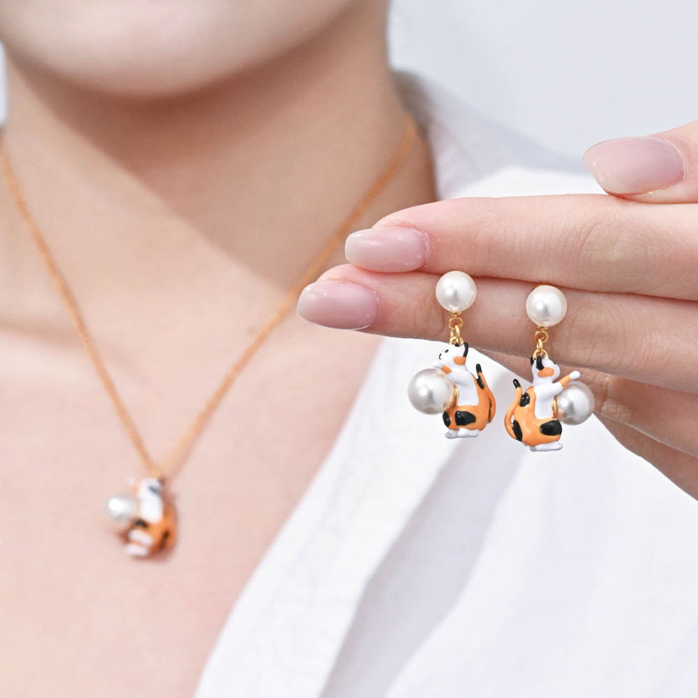 Calico Kitten Earrings