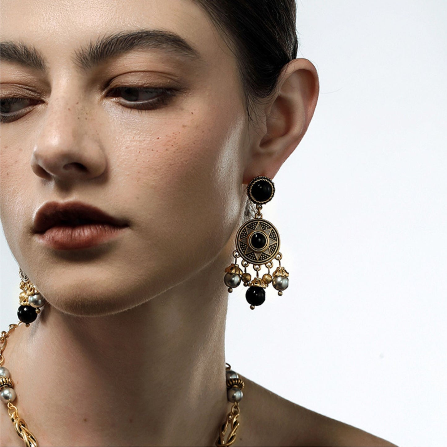 Vintage Eight-pointed Star Earrings