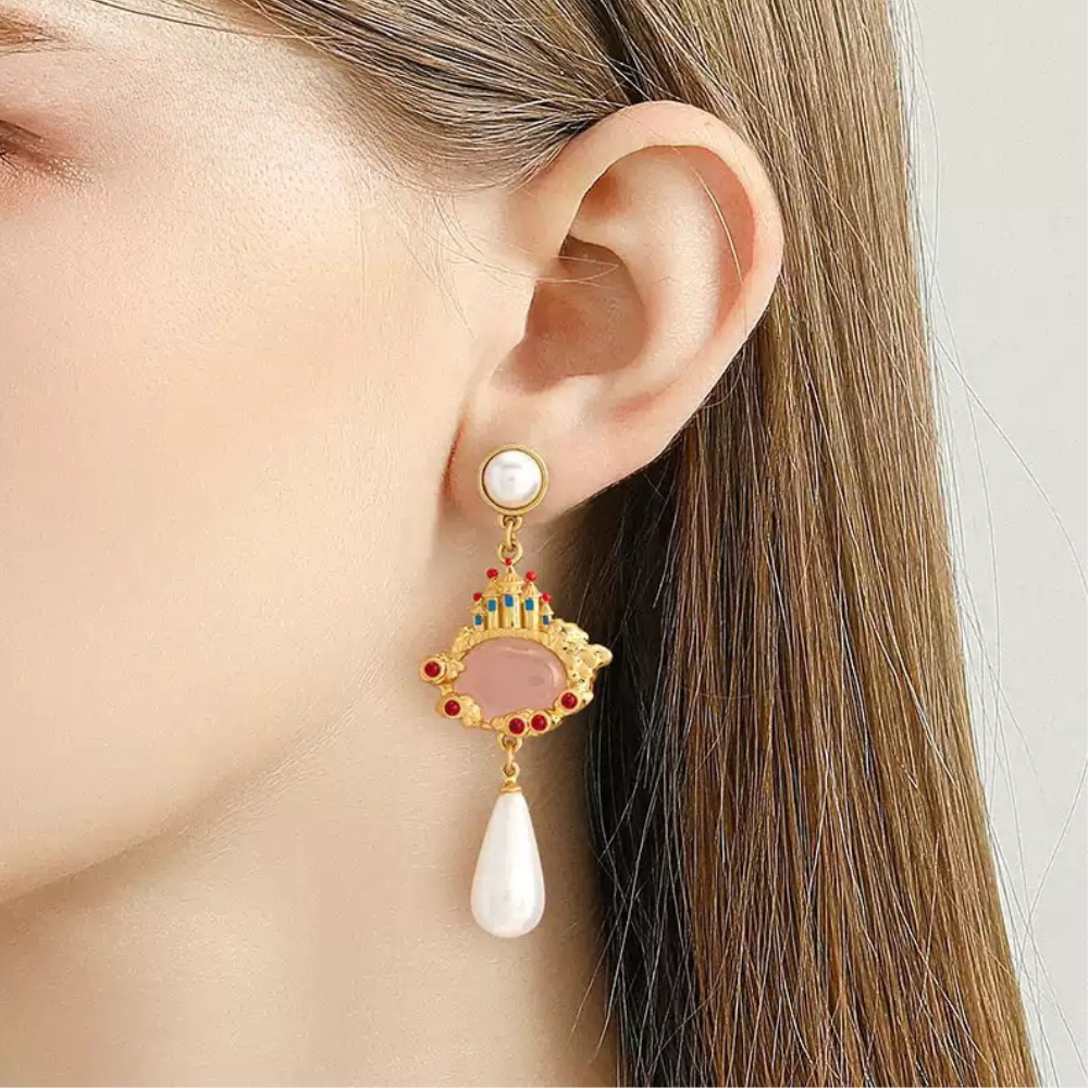 Castle in the Sky Drop Earrings