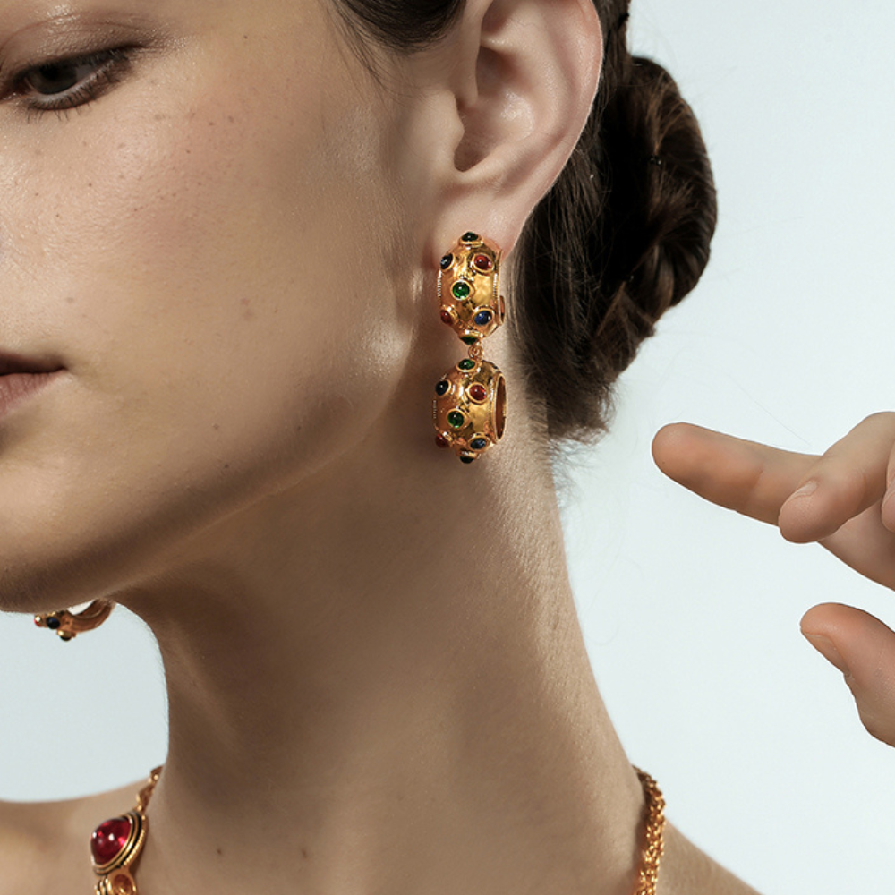 Vintage Dome Hoop Earrings