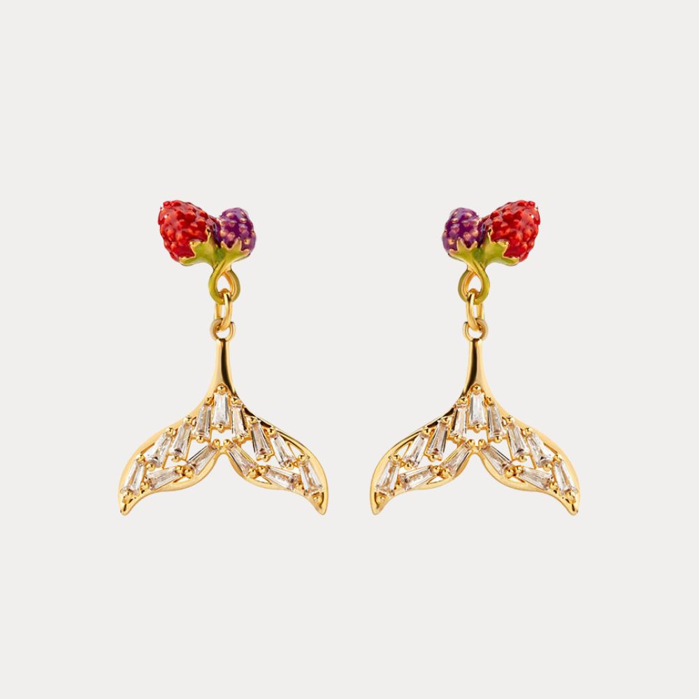 Crystal Fishtail Earrings